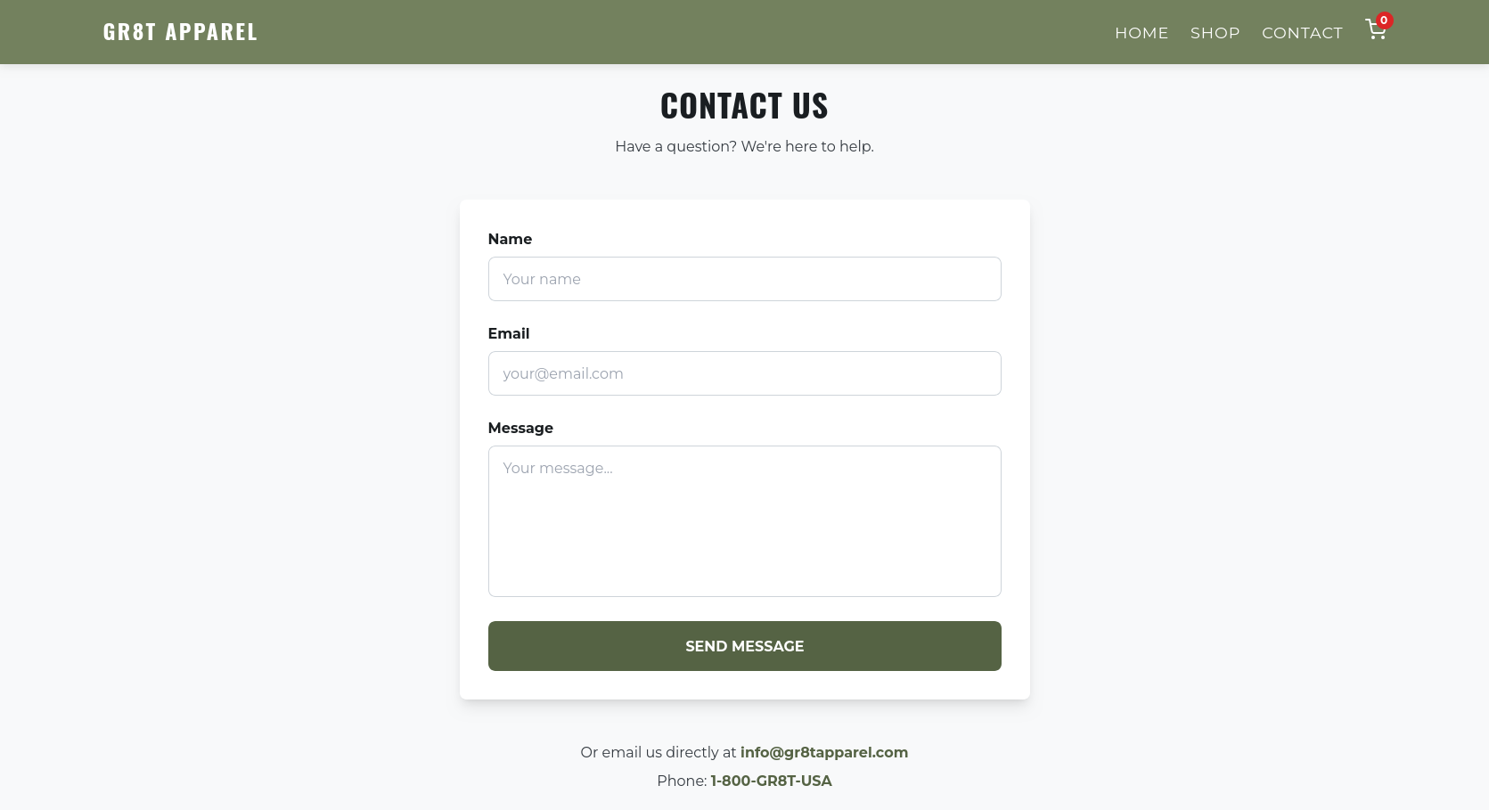 Contact Page